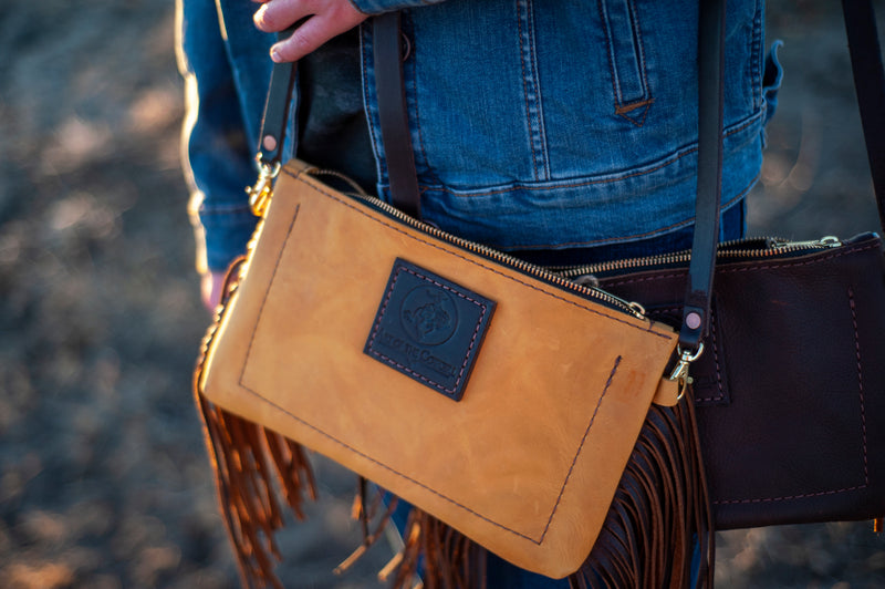Panhandle Red Small Crossbody with Fringe